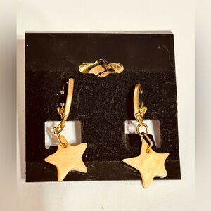 Bakelite/Catalin VTG Star ShapedPierced Earrings